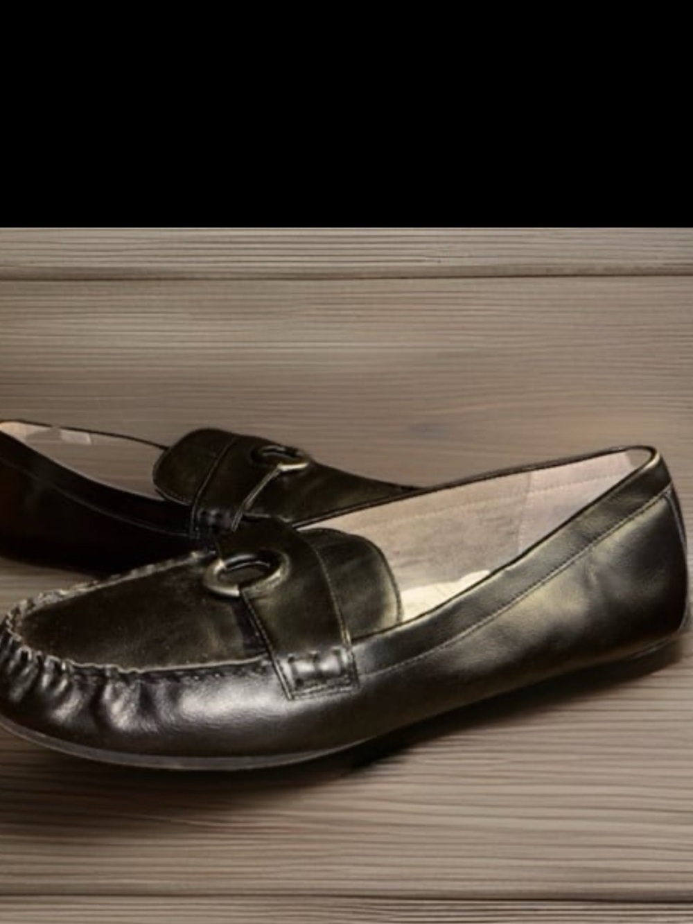 Aerosoles Dani Driving Style Black Leather Moccasin Loafers, Women’s Size 9.5W